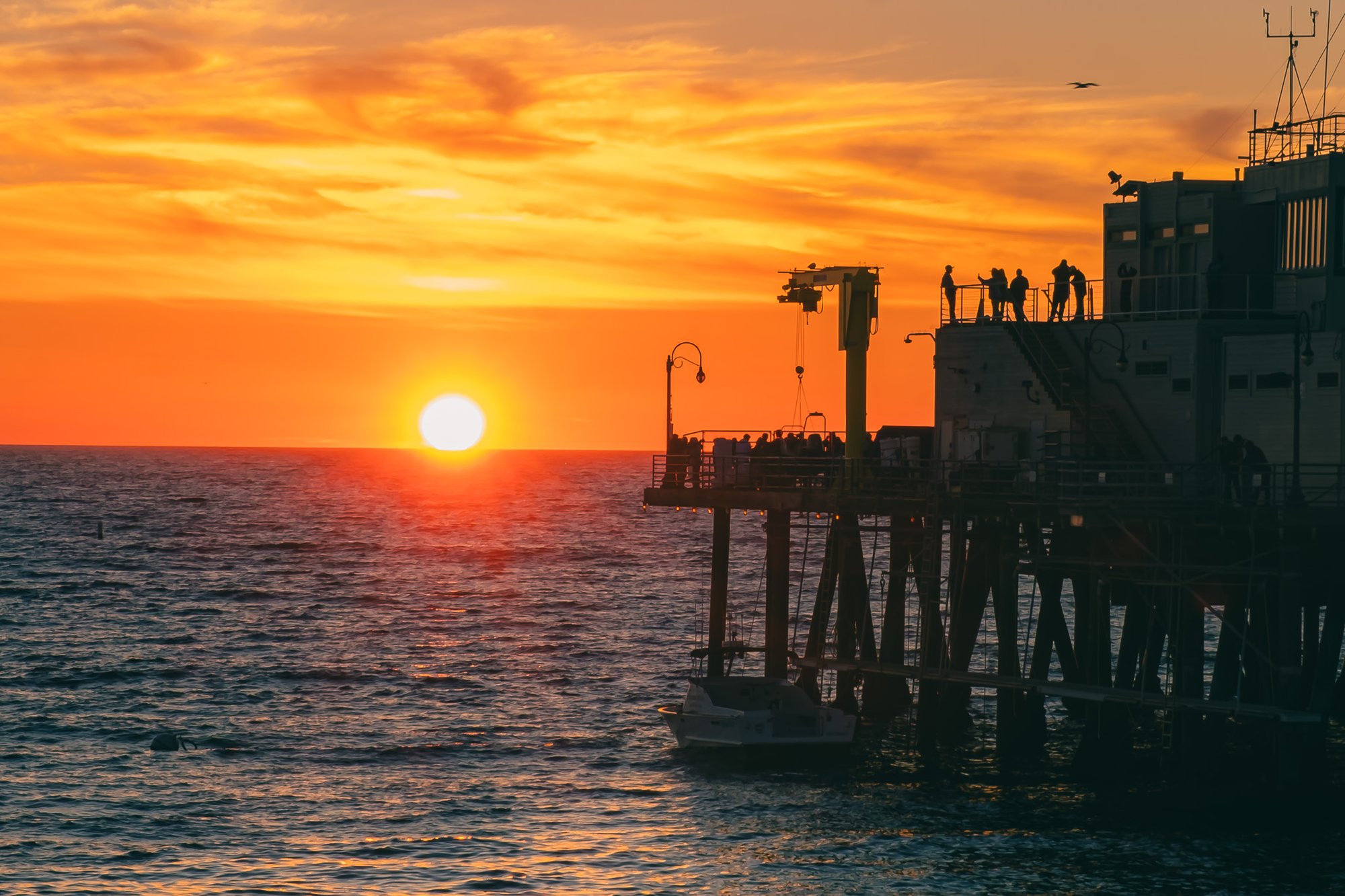 Santa Monica Pier at sunset